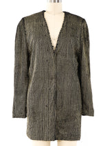 Krizia Metallic Gold Mosaic Jacket Jacket arcadeshops.com