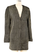 Krizia Metallic Gold Mosaic Jacket Jacket arcadeshops.com