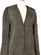 Krizia Metallic Gold Mosaic Jacket Jacket arcadeshops.com