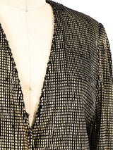 Krizia Metallic Gold Mosaic Jacket Jacket arcadeshops.com
