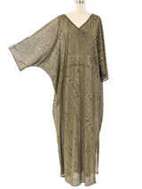 Gold Moire Caftan Dress arcadeshops.com