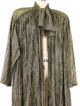 Krizia Metallic Gold Pleated Evening Jacket Jacket arcadeshops.com