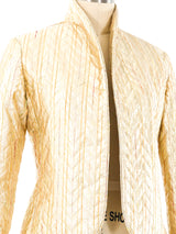 Metallic Gold Quilted Jacket Jacket arcadeshops.com