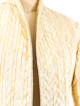Metallic Gold Quilted Jacket Jacket arcadeshops.com