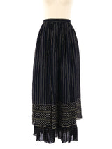 Lurex Striped Tiered Maxi Skirt Bottom arcadeshops.com