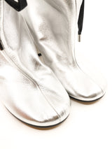 Maison Margiela Drawstring Silver Ankle Boots, 36.5 Accessory arcadeshops.com
