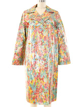 1960's Metallic Rainbow Raincoat Jacket arcadeshops.com