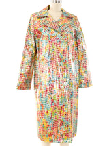 1960's Metallic Rainbow Raincoat Jacket arcadeshops.com