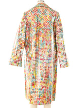 1960's Metallic Rainbow Raincoat Jacket arcadeshops.com