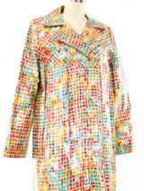 1960's Metallic Rainbow Raincoat Jacket arcadeshops.com
