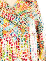 1960's Metallic Rainbow Raincoat Jacket arcadeshops.com