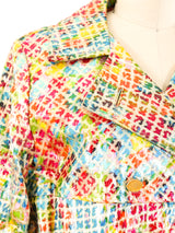 1960's Metallic Rainbow Raincoat Jacket arcadeshops.com