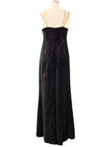 Gianni Versace Velvet and Chainmail Gown Dress arcadeshops.com