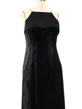 Gianni Versace Velvet and Chainmail Gown Dress arcadeshops.com