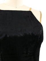 Gianni Versace Velvet and Chainmail Gown Dress arcadeshops.com