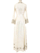 1970's Sequin Embellished Jumpsuit Ensemble Suit arcadeshops.com