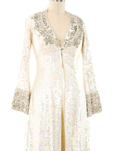 1970's Sequin Embellished Jumpsuit Ensemble Suit arcadeshops.com
