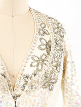 1970's Sequin Embellished Jumpsuit Ensemble Suit arcadeshops.com