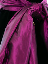 1984 Yves Saint Laurent Bow Accented Velvet Dress Dress arcadeshops.com