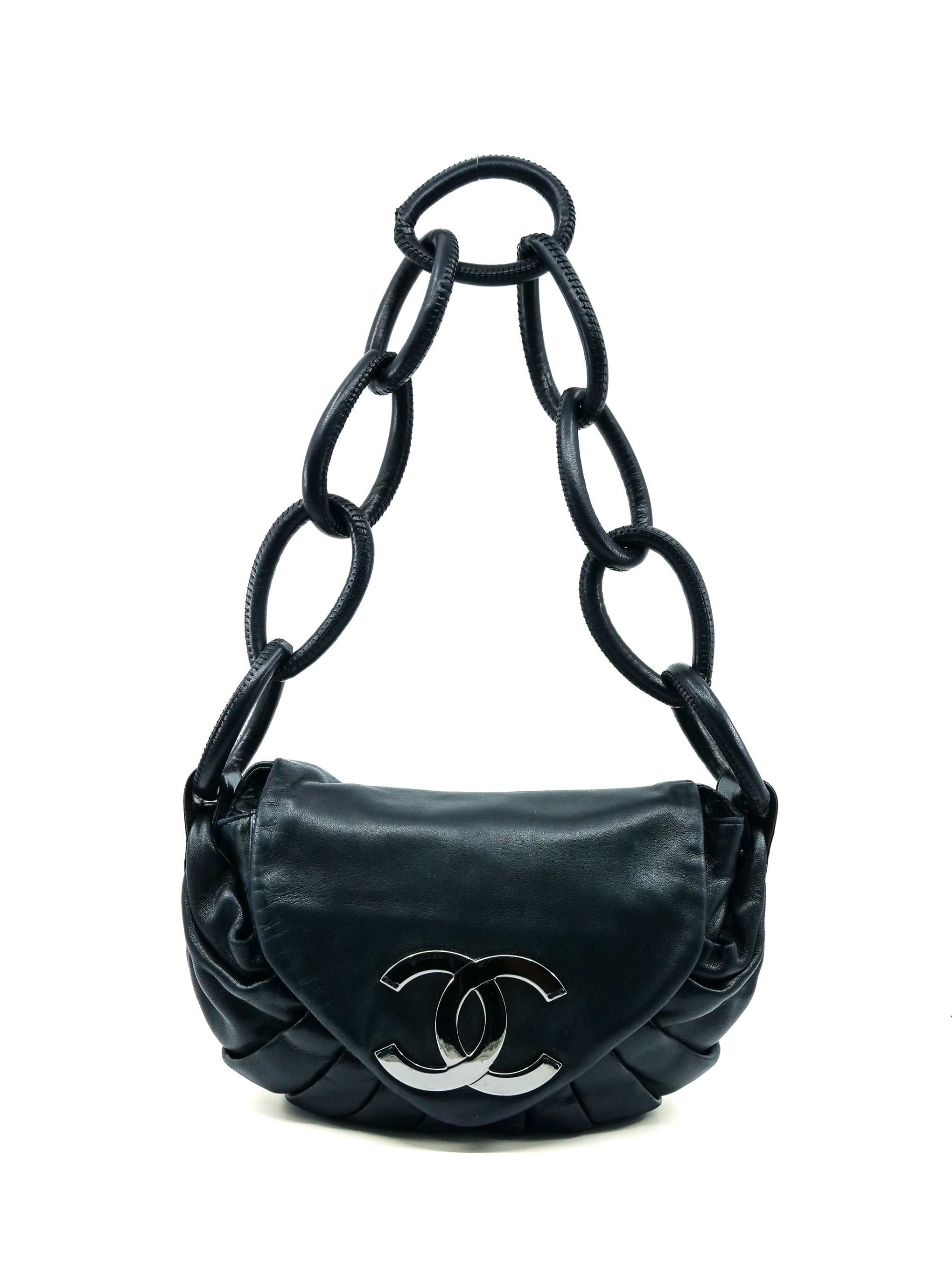 Chanel Pleated Lambskin Ring Handle CC Flap Bag