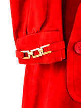 Loewe Brick Suede Trench Coat Outerwear arcadeshops.com