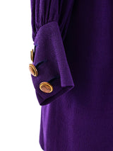 Yves Saint Laurent Violet Crepe Dress Dress arcadeshops.com