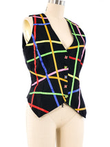 Todd Oldham Rainbow Ribbon Vest Top arcadeshops.com