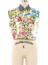 John Galliano Cartoon Printed Vest Top arcadeshops.com