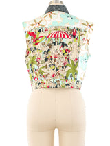 John Galliano Cartoon Printed Vest Top arcadeshops.com