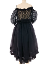 Romeo Gigli Off The Shoulder Ruffle Dress Dress arcadeshops.com
