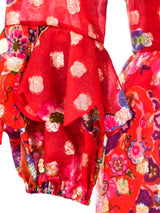 Tina Leser Metallic Floral Maxi Dress Dress arcadeshops.com