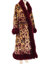 Anne Klein Fur Trimmed Tapestry Coat Outerwear arcadeshops.com