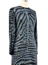 Halston Sequin Embellished Silk Dress Dress arcadeshops.com