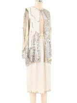 Halston Sequin Embellished Skirt Ensemble Suit arcadeshops.com