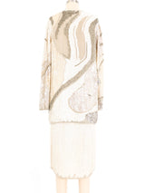 Halston Sequin Embellished Skirt Ensemble Suit arcadeshops.com