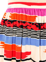 Mixed Print Silk Skirt Bottom arcadeshops.com