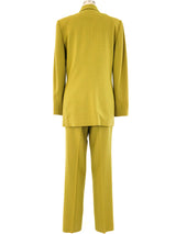 Oleg Cassini Chartreuse Pant Suit Suit arcadeshops.com