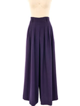 Barbara Bui Eggplant Wide Leg Trousers Bottom arcadeshops.com