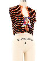 Cropped Loop Knit Vest Top arcadeshops.com