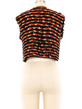 Cropped Loop Knit Vest Top arcadeshops.com