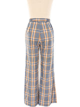 1970's Plaid Wide Leg Trousers Bottom arcadeshops.com