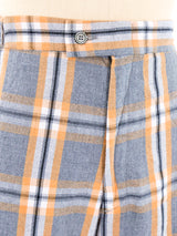 1970's Plaid Wide Leg Trousers Bottom arcadeshops.com