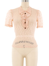 Blush Lace Blouse Top arcadeshops.com