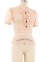 Blush Lace Blouse Top arcadeshops.com