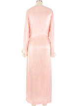 Pink Satin Wrap Style Robe Jacket arcadeshops.com