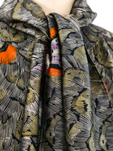 Escada Feather Printed Silk Blouse Top arcadeshops.com