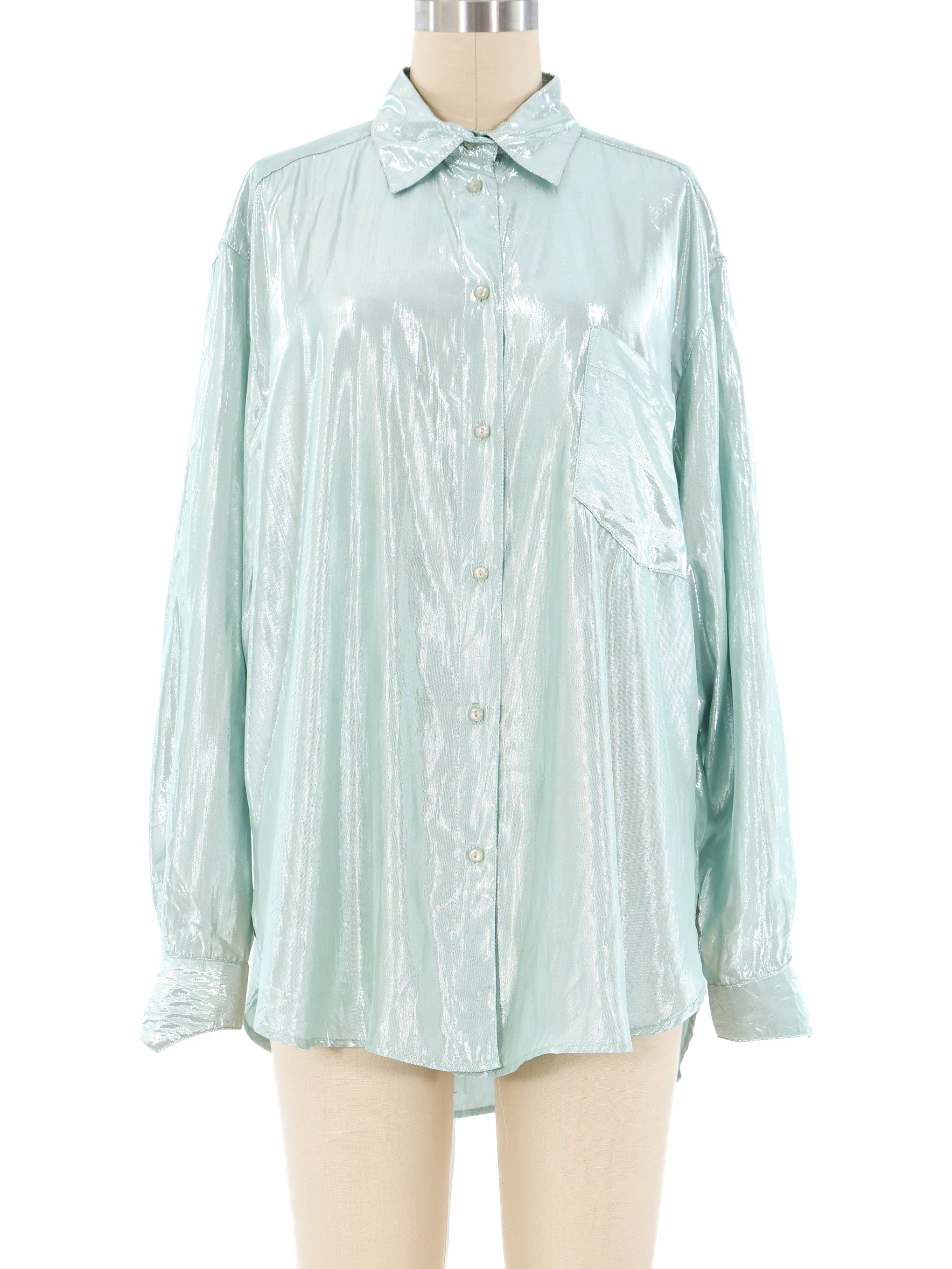 Lamé denim shirt Shirt, blouse