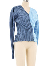 Mary McFadden Monochromatic Plisse Top Top arcadeshops.com