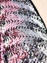 Chevron Pattern Sequin Embellished Jacket Jacket arcadeshops.com