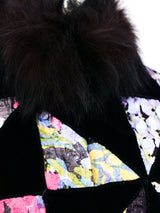 Fur Trimmed Patchwork Coat Outerwear arcadeshops.com